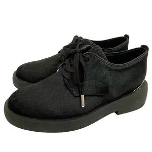Clarks Originals Womens Mileno London Derbys Black Fur Shoes Size 8